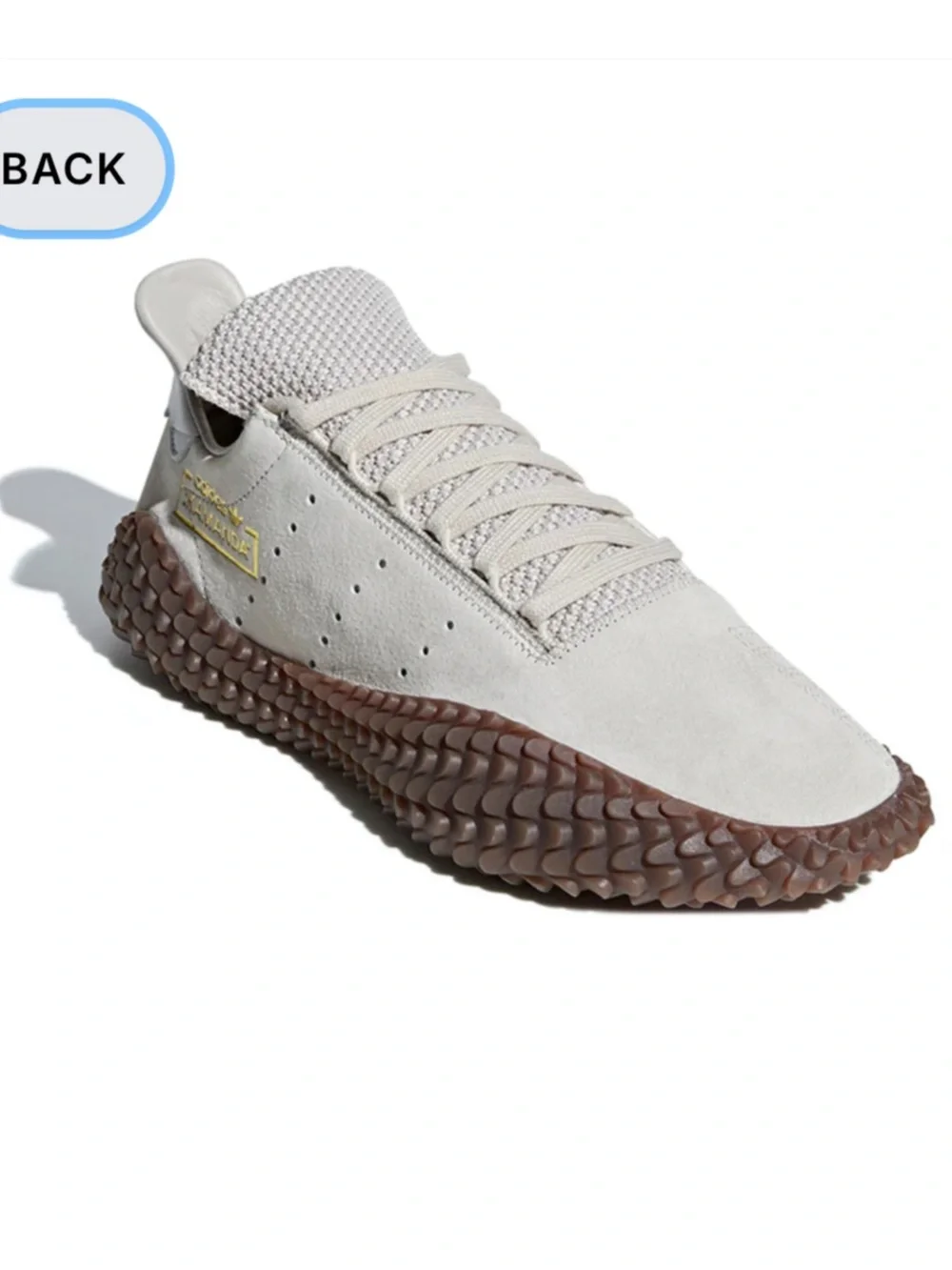 adidas Kamanda Sneakers in Light Gray with Brown Sole